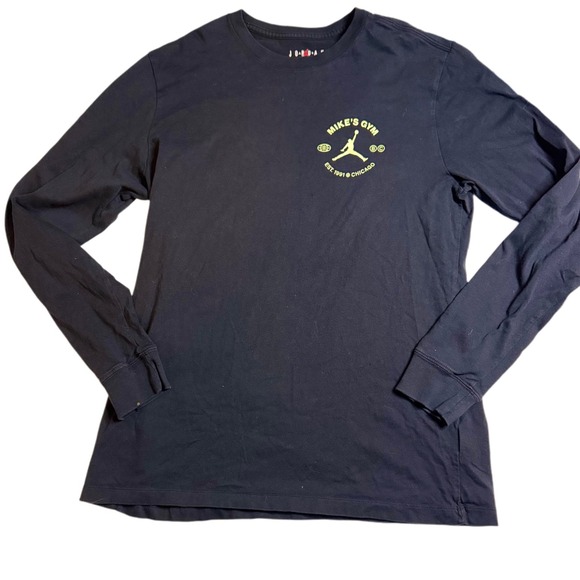 Jordan Other - Jordan‎ Mike's Gym Breakfast Club Long Sleeve Graphic T-Shirt Black Large
